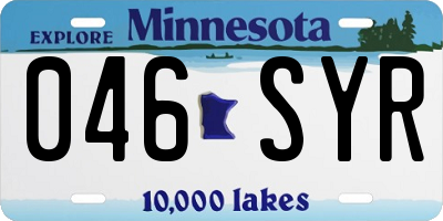 MN license plate 046SYR