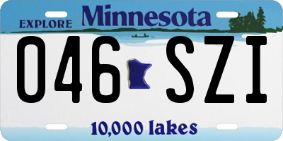 MN license plate 046SZI