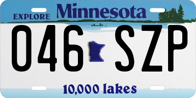 MN license plate 046SZP
