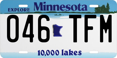 MN license plate 046TFM