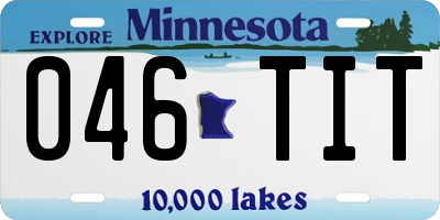 MN license plate 046TIT