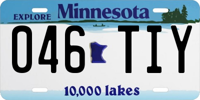MN license plate 046TIY