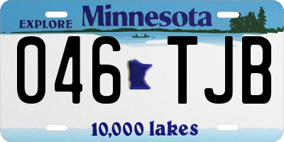 MN license plate 046TJB