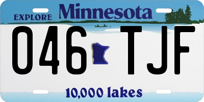 MN license plate 046TJF