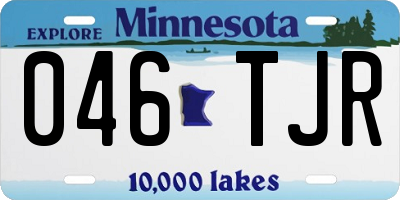 MN license plate 046TJR