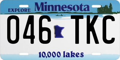MN license plate 046TKC