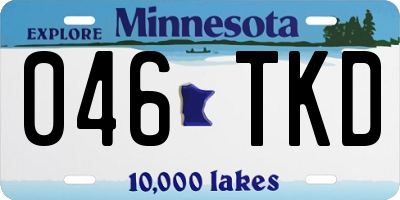MN license plate 046TKD