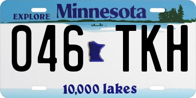 MN license plate 046TKH