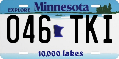 MN license plate 046TKI
