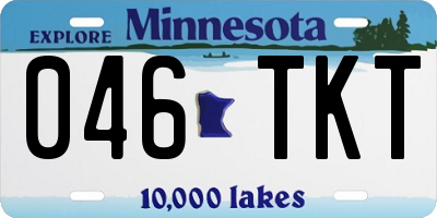 MN license plate 046TKT