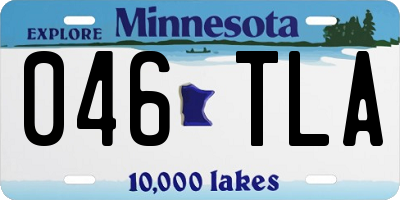 MN license plate 046TLA
