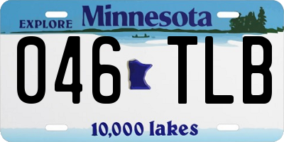 MN license plate 046TLB