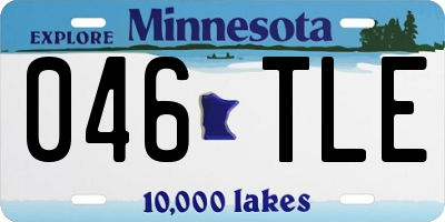 MN license plate 046TLE