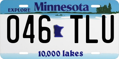 MN license plate 046TLU