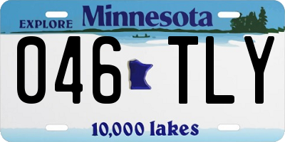MN license plate 046TLY
