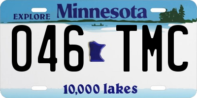 MN license plate 046TMC