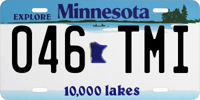 MN license plate 046TMI
