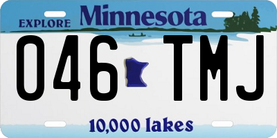 MN license plate 046TMJ