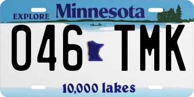 MN license plate 046TMK