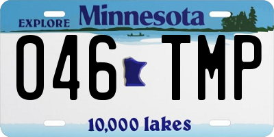 MN license plate 046TMP