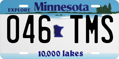 MN license plate 046TMS