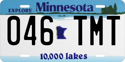 MN license plate 046TMT