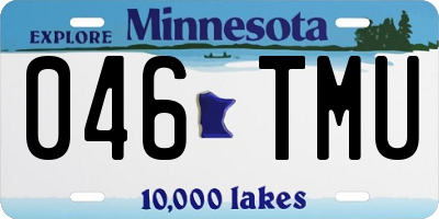 MN license plate 046TMU