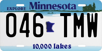 MN license plate 046TMW