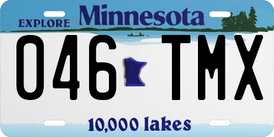 MN license plate 046TMX