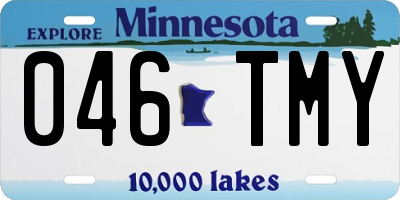 MN license plate 046TMY