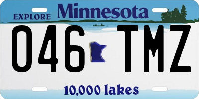MN license plate 046TMZ