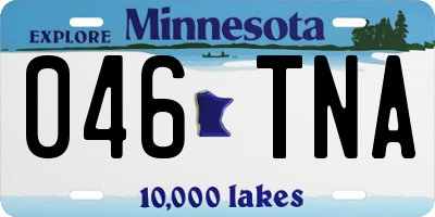 MN license plate 046TNA