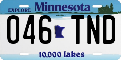 MN license plate 046TND