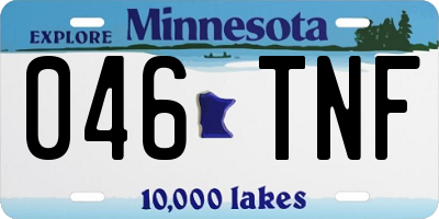 MN license plate 046TNF