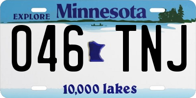 MN license plate 046TNJ