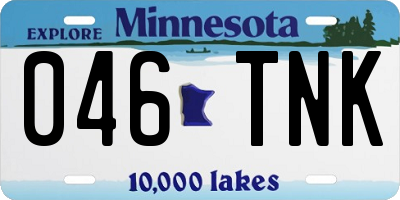 MN license plate 046TNK