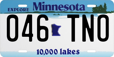 MN license plate 046TNO