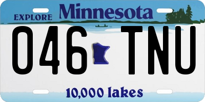 MN license plate 046TNU