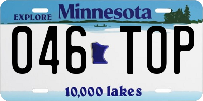 MN license plate 046TOP