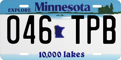 MN license plate 046TPB