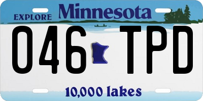 MN license plate 046TPD