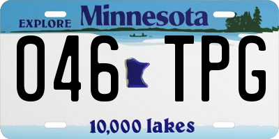 MN license plate 046TPG