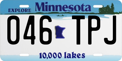MN license plate 046TPJ