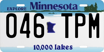 MN license plate 046TPM