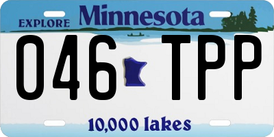 MN license plate 046TPP