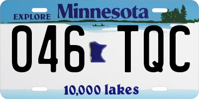 MN license plate 046TQC