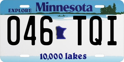 MN license plate 046TQI