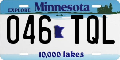 MN license plate 046TQL