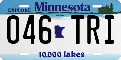 MN license plate 046TRI