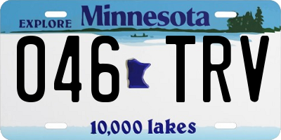 MN license plate 046TRV